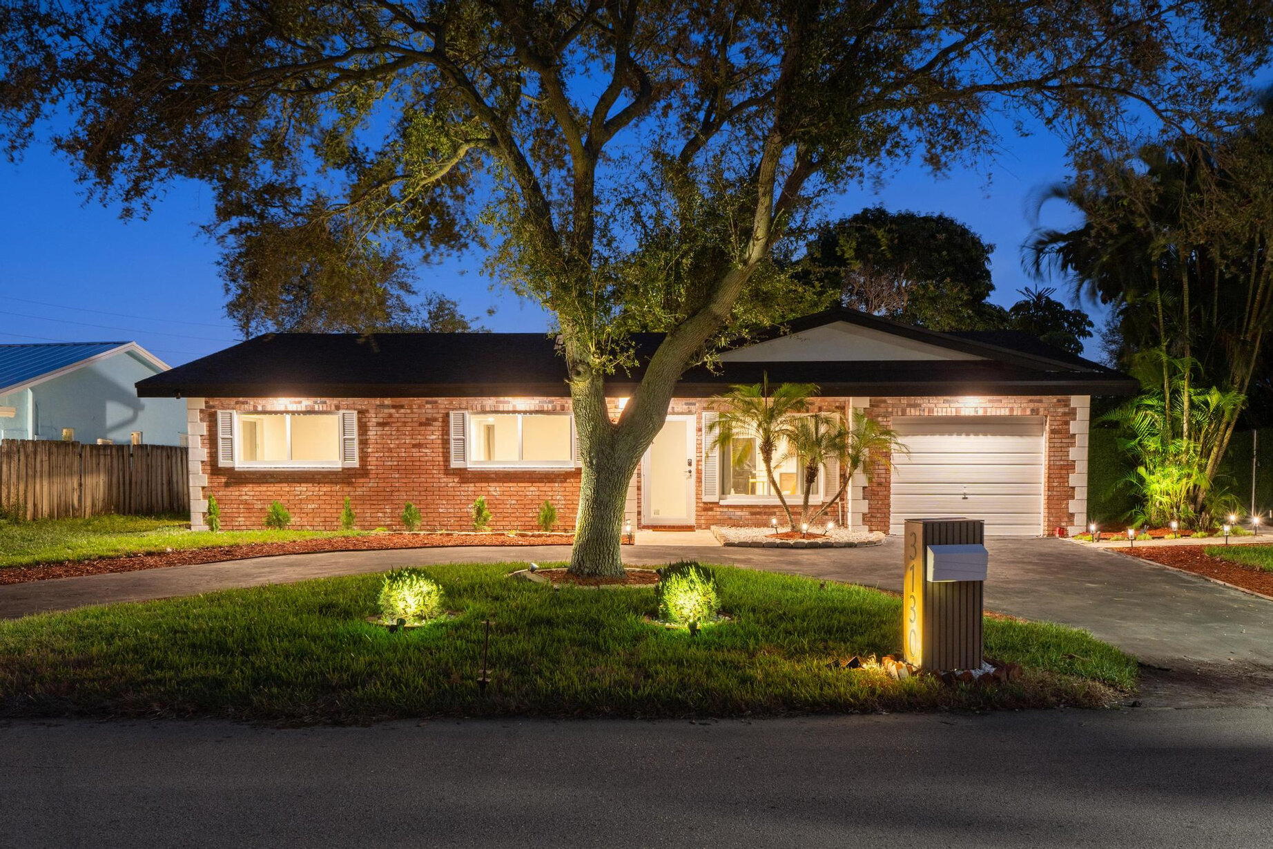 A WOW Haus Group transformation at twilight